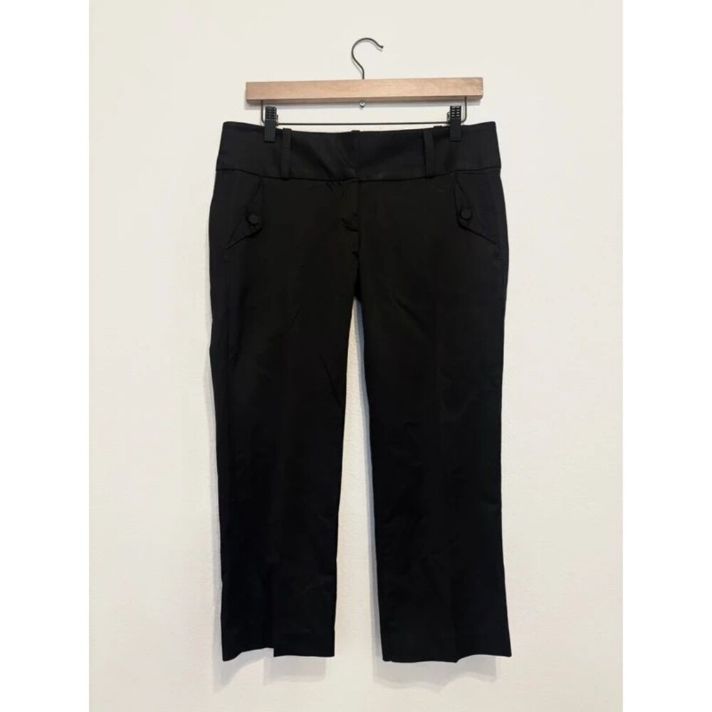 VTG Y2K Bebe Black Low Rise Capri Pants Size 6 / Soft Tailored Cropped Trousers